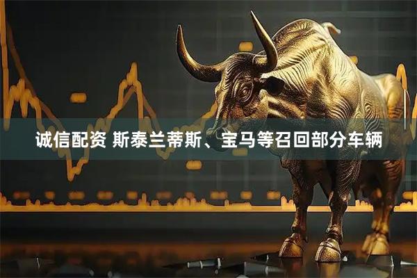 诚信配资 斯泰兰蒂斯、宝马等召回部分车辆